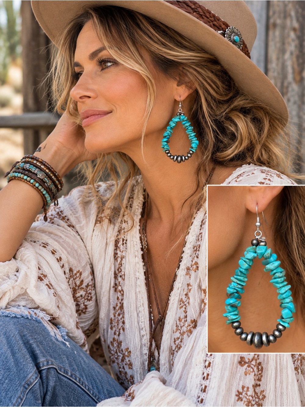 Sterling and turquoise earrings